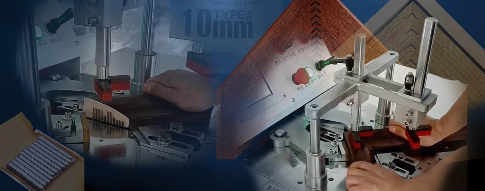 NN400 pneumatic underpinner for wood frame joining