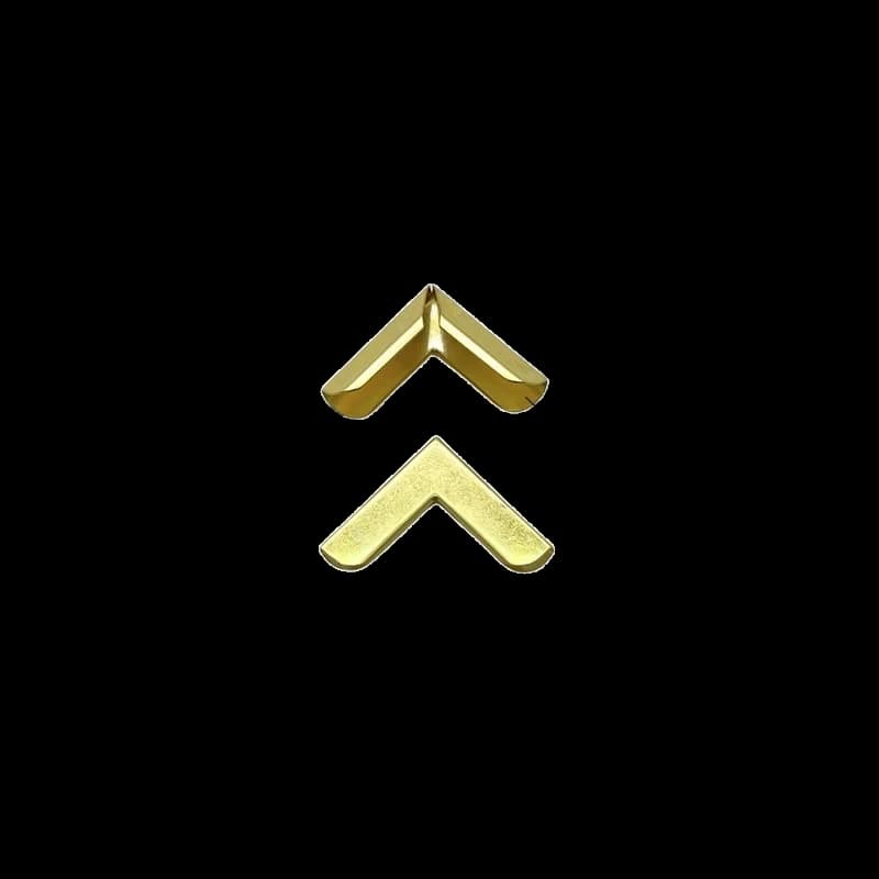 Gold Corner Protector 25mm Deep Channel – 25x8mm Yellow Gold metal corner guard