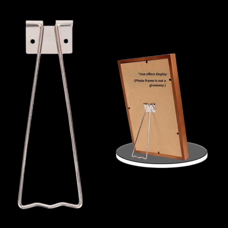 Silver Large Wrought Iron Photo Frame Stand R16 – 150 mm silver steel wire for 18–25 cm frames