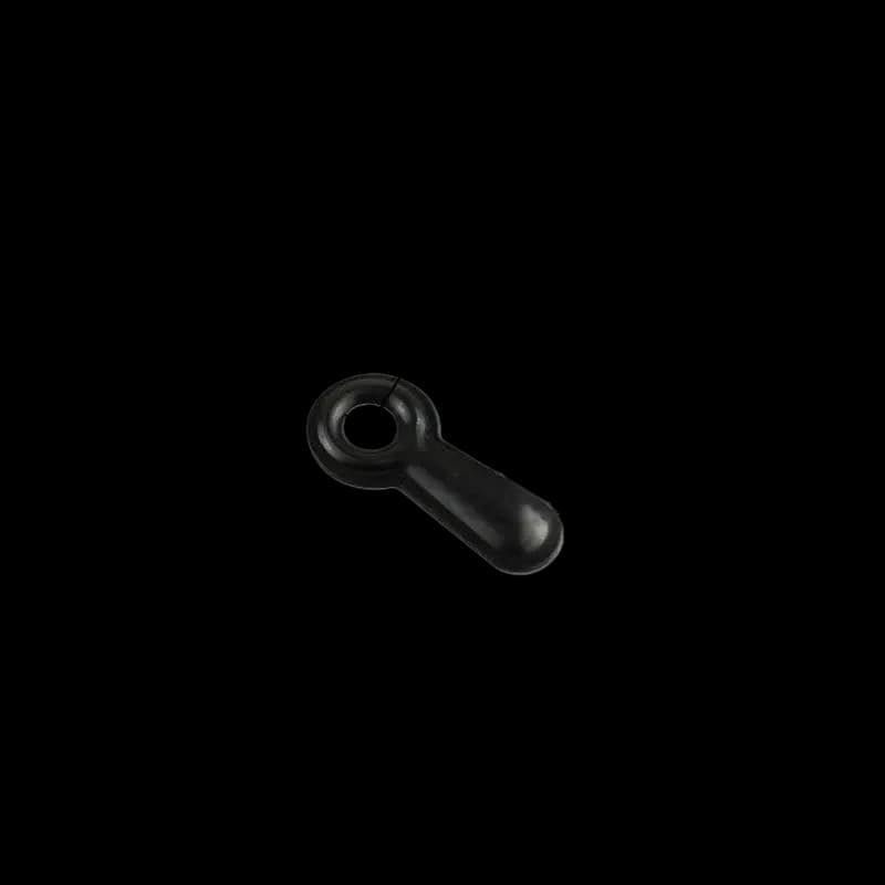 Small Embossed Turn Button Clip Black 16mm 3mm hole dumbbell shape U14