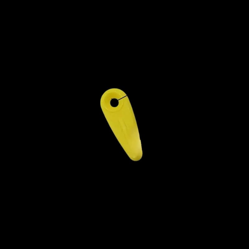 Plastic Wire Turn Button Clip Yellow 18mm 2mm wire channel 1.5mm ABS U30