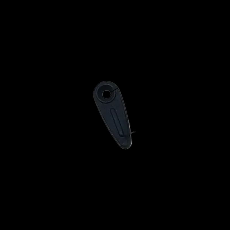 Plastic Wire Turn Button Clip Black 20mm wire guide 2mm hole 1.5mm ABS U31