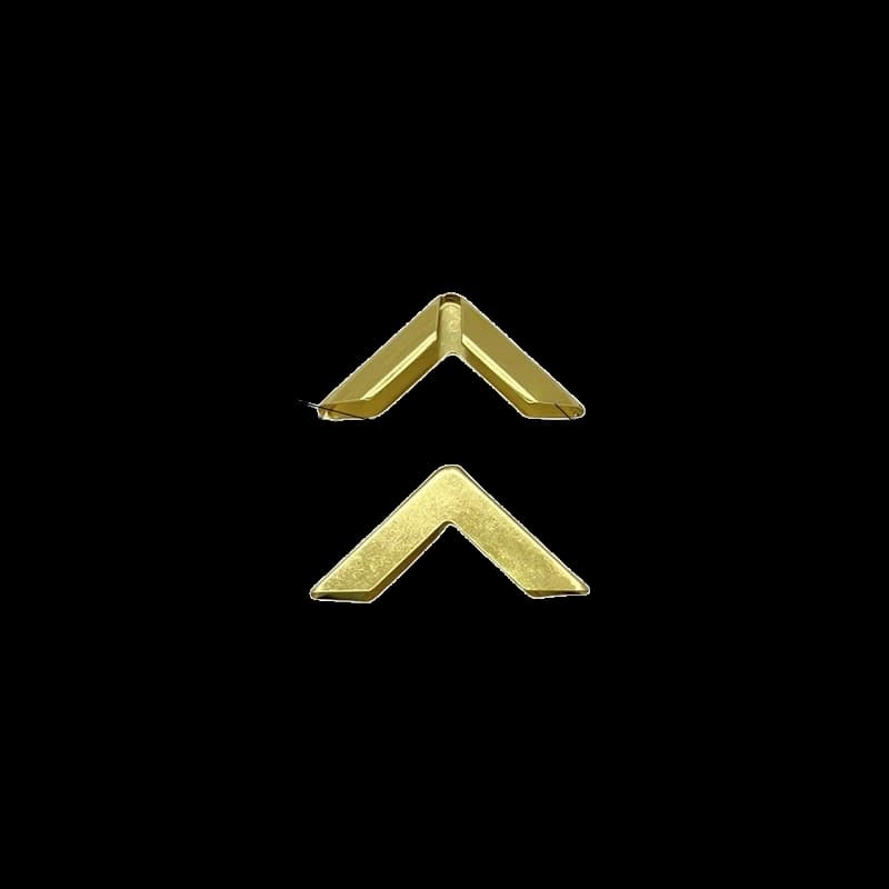 Yellow Gold Thin Corner Protector 30mm – 30x6mm Yellow Gold metal corner guard