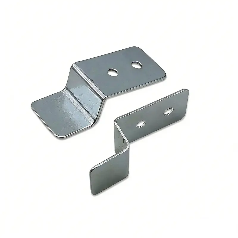 Close up of Heavy-Duty Z-Bracket Fastener showing 4mm hole diameter for large frames.