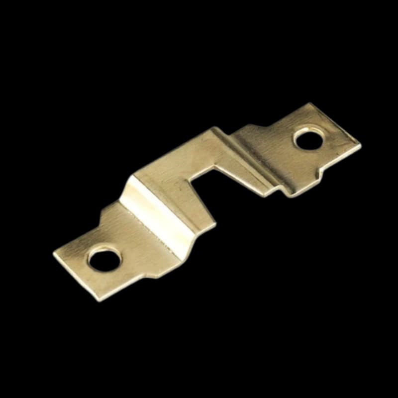 Gold Horizontal Concealed Picture Hanger 48 mm long 15 mm wide 0.7 mm gold-tone steel Z-profile bow 5 mm 10 kg rated