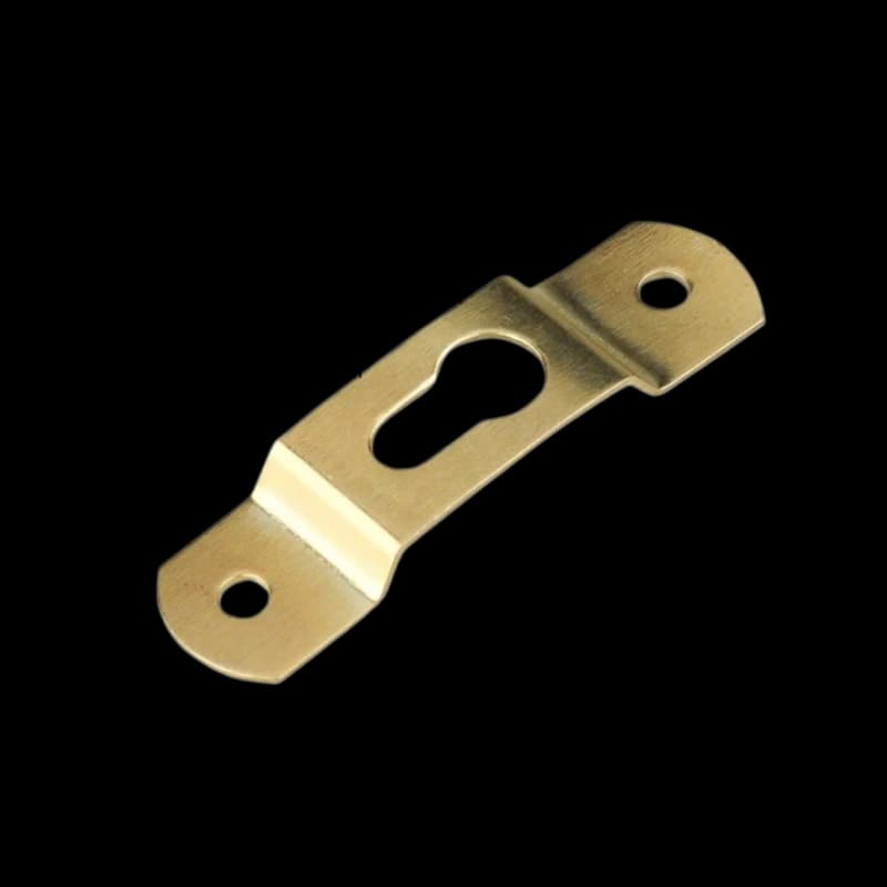 Gold Large Keyhole Concealed Picture Hanger 57 mm long 15 mm wide 0.7 mm antique gold steel bow 5 mm 8.5mm slot 10 kg