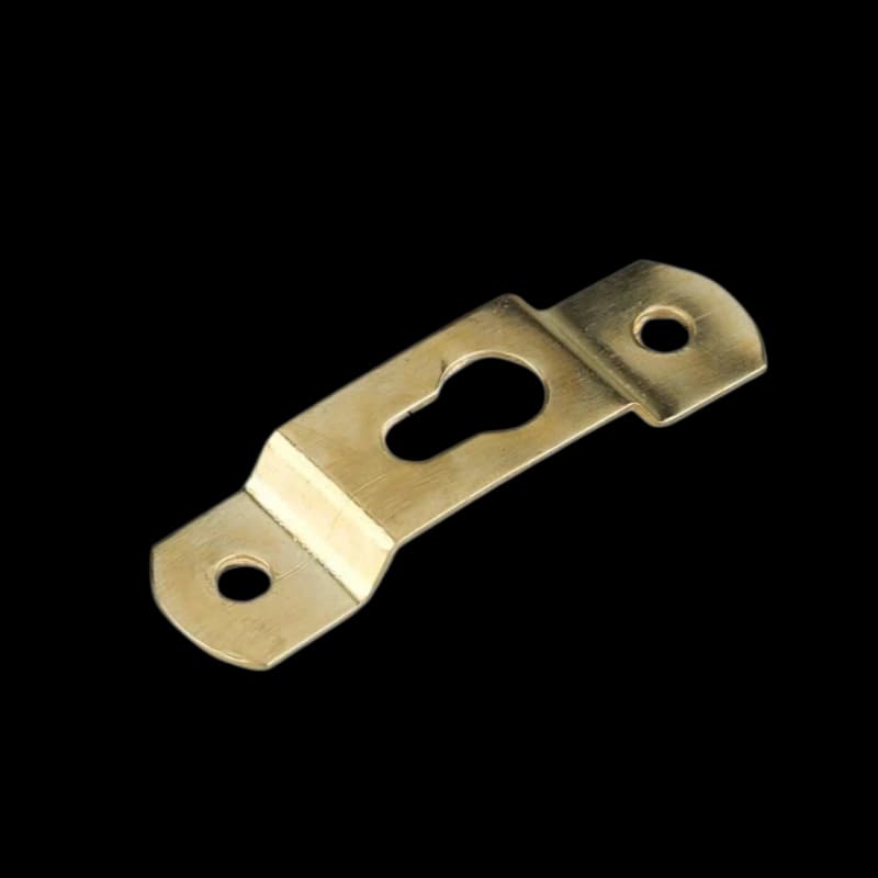 Gold Small Keyhole Concealed Picture Hanger 49 mm long 13 mm wide 0.6 mm gold steel bow 5.5 mm 6.5mm slot