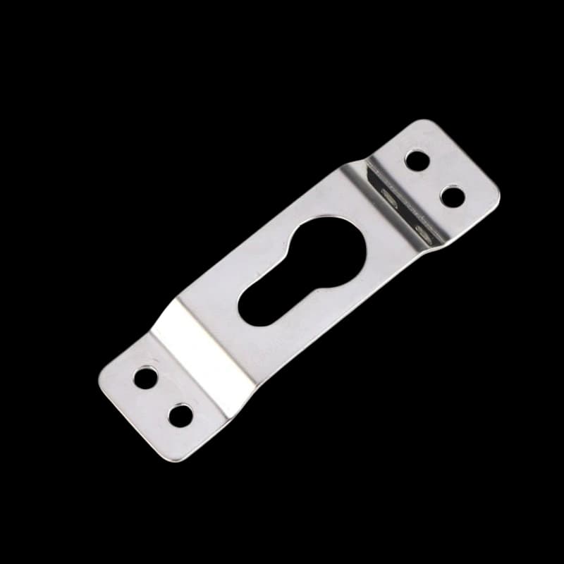 Stainless Steel Four Hole Concealed Picture Hanger 66 mm long 32 mm wide 1 mm thick bow 6 mm large keyhole 11.5×6.5 mm 20 kg heavy duty