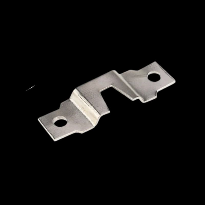 Silver Thickened Horizontal Concealed Picture Hanger 48 mm long 1 mm thick heavy duty Z-profile bow 5 mm 20 kg rated