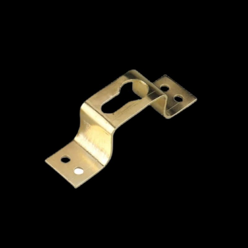 Gold High Bow Four Hole Concealed Hanger 69 mm long 20 mm wide 1.5 mm thick bow 20 mm keyhole 11×6 mm 50 kg ultra heavy duty