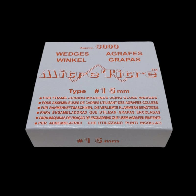 15mm frame corner wedge nail Mitre'Litre glued wedge 6000pcs box