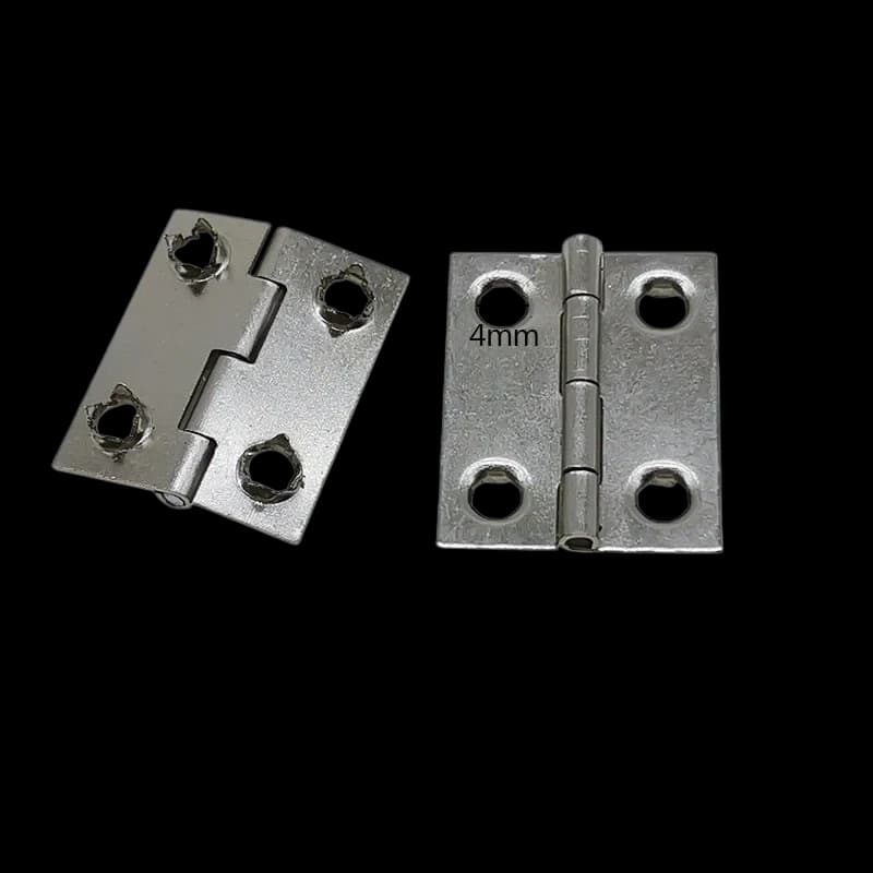 2025 Spiked Small Cabinet Hinge silver 20x25mm four-hole jewelry box hardware