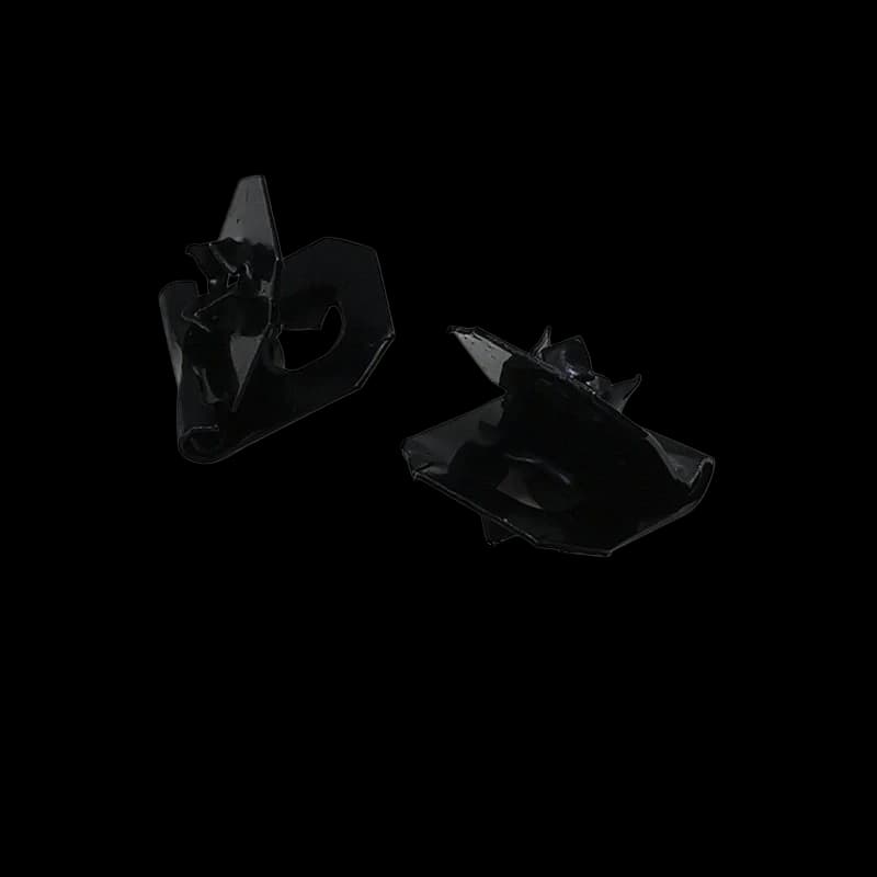 6220 Black Folding Clip Hinge 13x16mm ultra-compact barbed miniature enclosure hardware