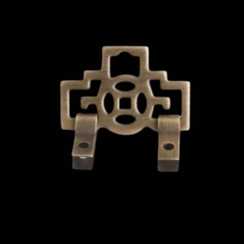 Antique Bronze Coin Pattern Picture Hook X02 – 3.9cm wide