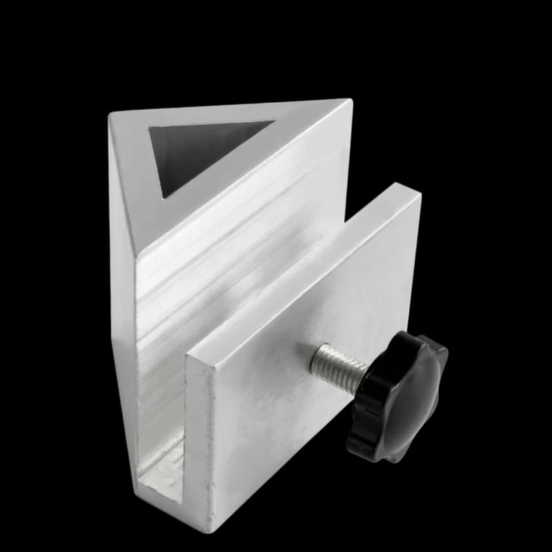 large positioning block corner cutting machine large fence aluminum V-block 65mm height 70mm depth 80mm width thumb screw