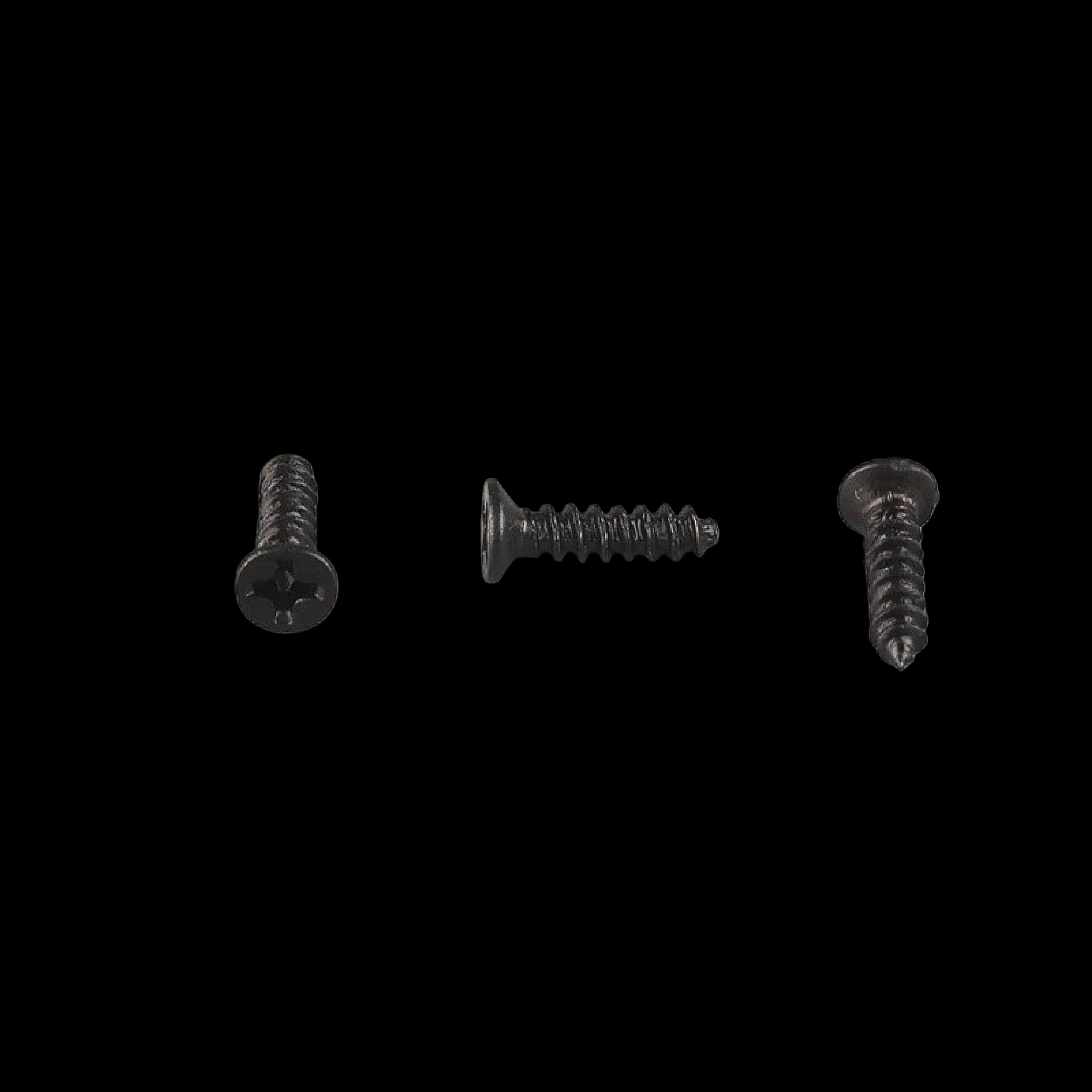 Black Flat Head Self-Tapping Screw 2.5x10mm countersunk for medium-thickness dark frame moulding