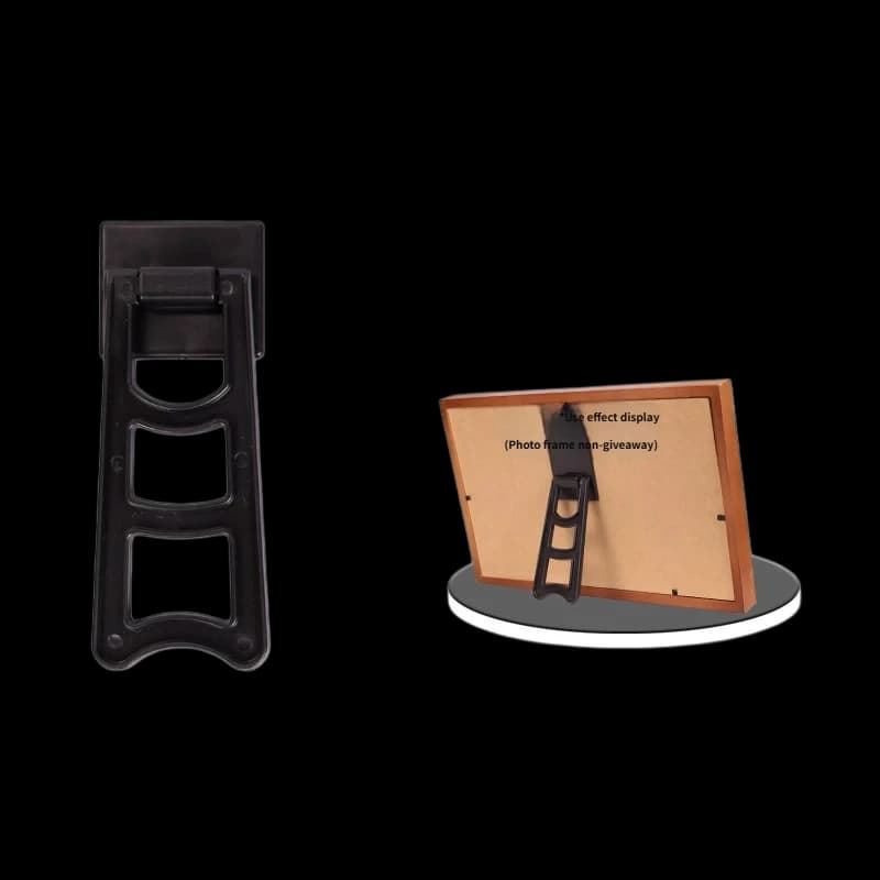 Black Trumpet Trapezoidal Picture Frame Easel R07 – 118 mm ABS hourglass-top bracket for 15–18 cm frames