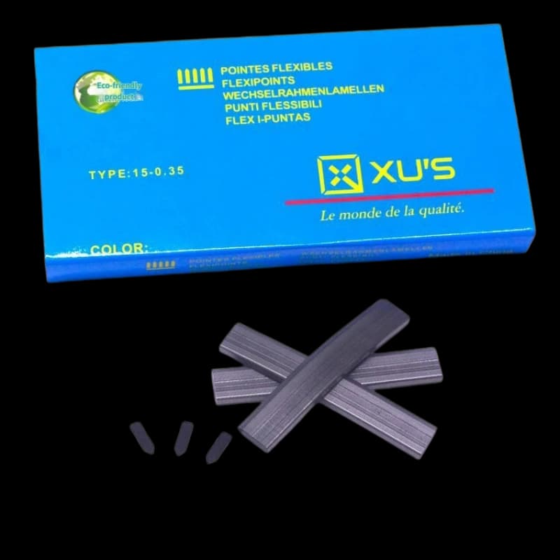 Cassese Replacement Flexipoints 15mm length 4.5mm width 0.35mm thickness 10000 pieces per box.