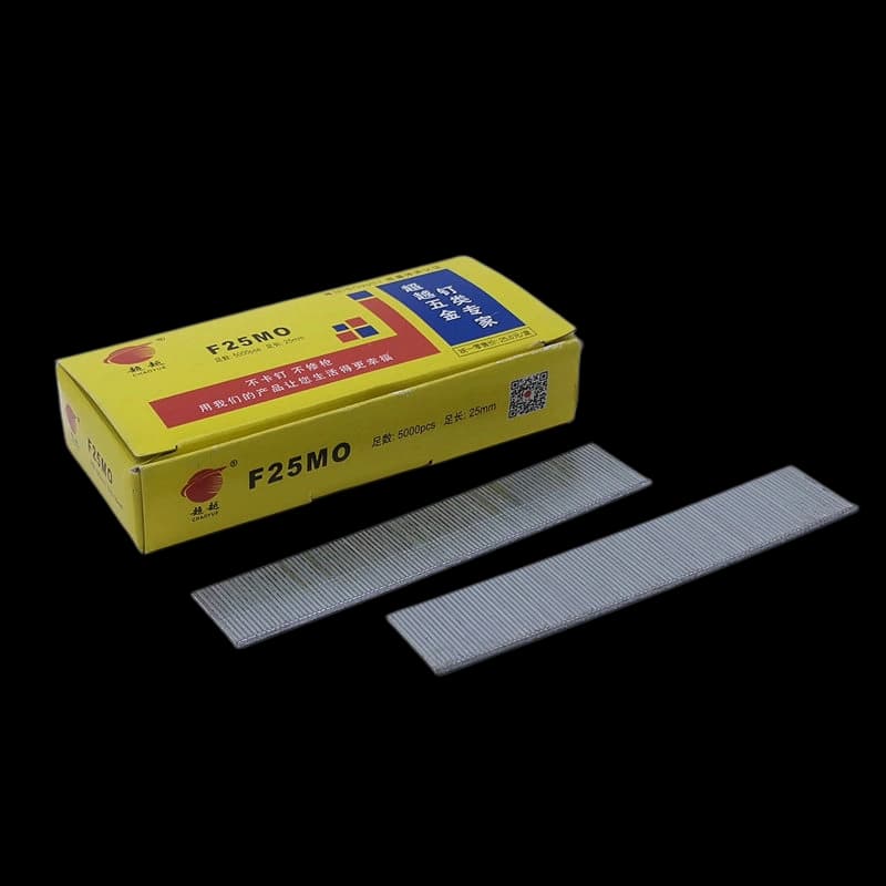 f25 straight nail finish brad 25mm chaoyue 5000pcs box 0.89kg yellow