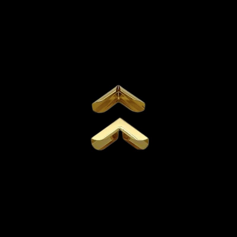 Gold Compact Corner Protector 20mm Deep – 20x7mm Gold metal corner guard