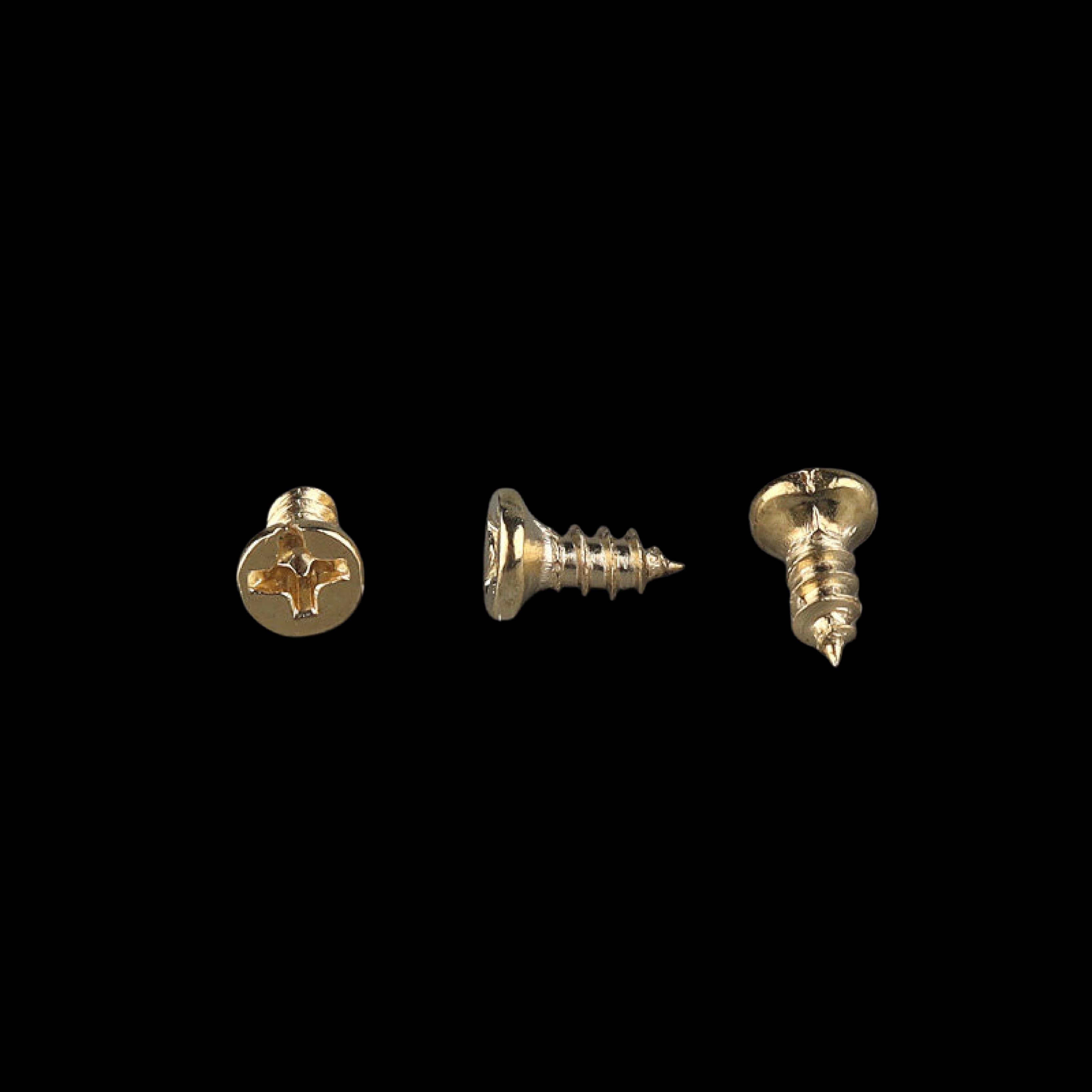 Gold Flat Head Self-Tapping Screw 3x8mm gold-plated countersunk for ornate gold picture frames