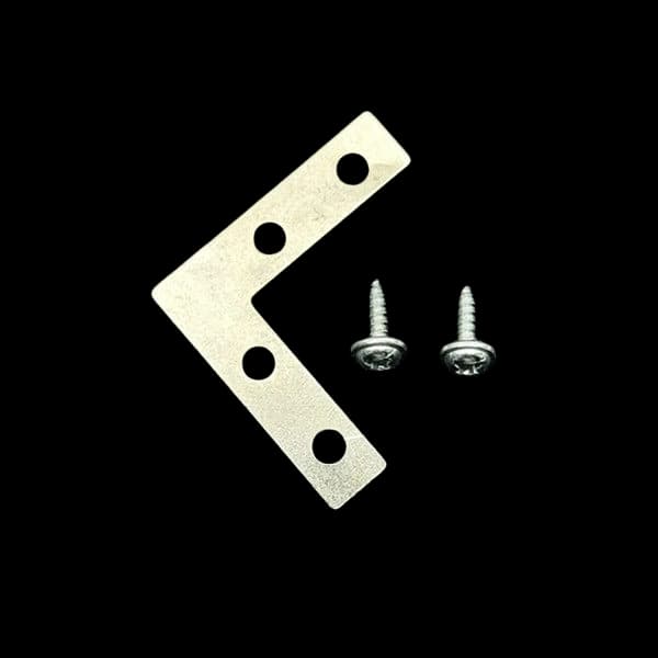 Silver Small L-Bracket Corner Brace 38mm with Screws L40 – 0.6mm