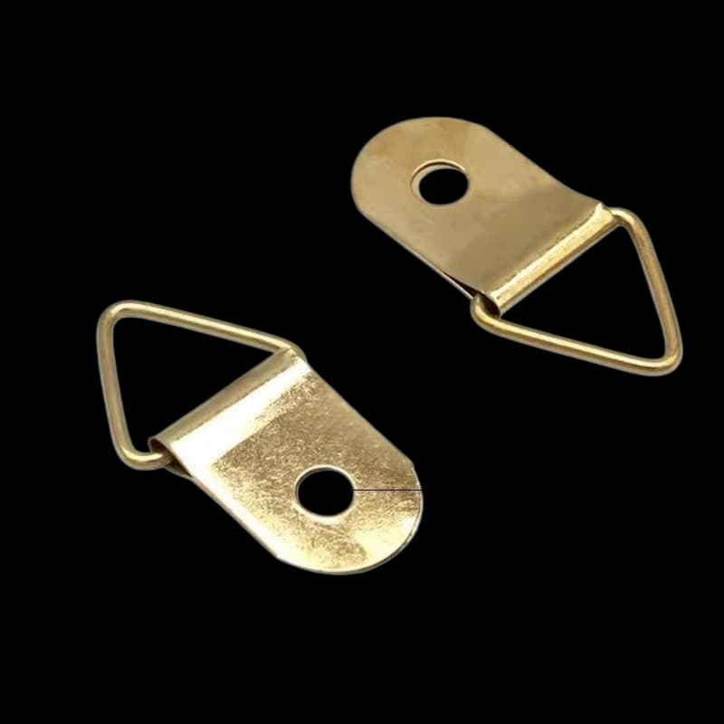 Gold Large D-Ring Picture Hanger Single Hole 10kg K19 – 33mm
