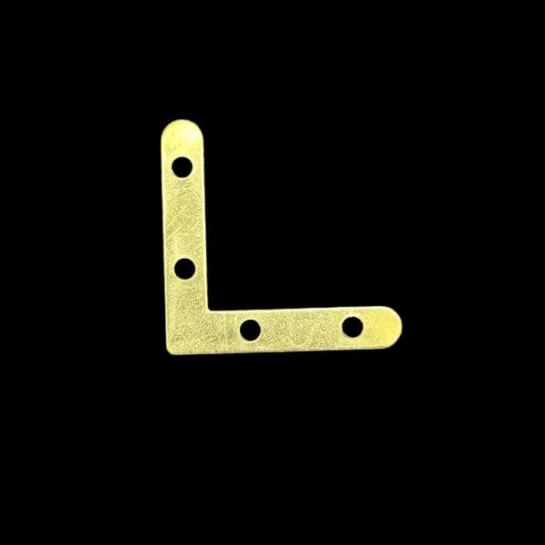Gold Round-Corner Small L-Bracket Corner Brace 34mm L45 – 0.4mm