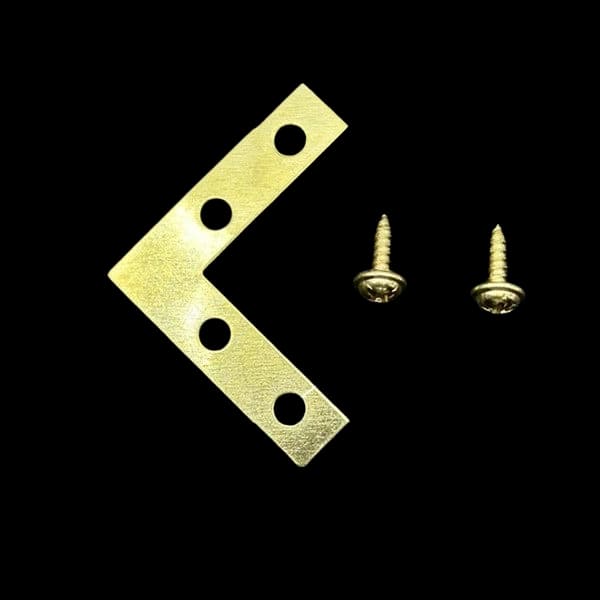 Gold Small L-Bracket Corner Brace 38mm with Screws L44 – 0.6mm