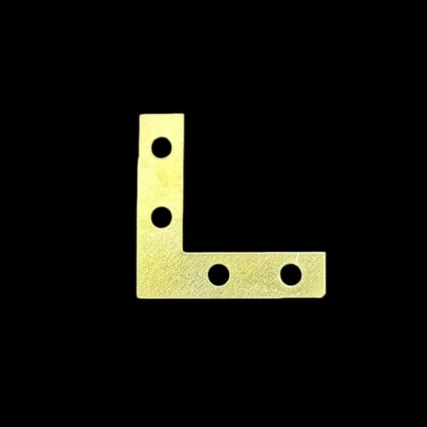 Gold Small Four-Hole L-Bracket Corner Brace 38mm L43 – 0.6mm