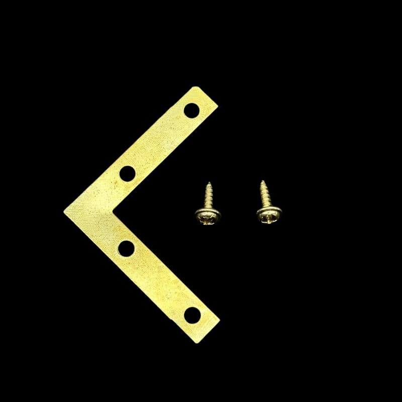 Gold Four-Hole Large L-Bracket 50mm with Screws L42 – 0.7mm