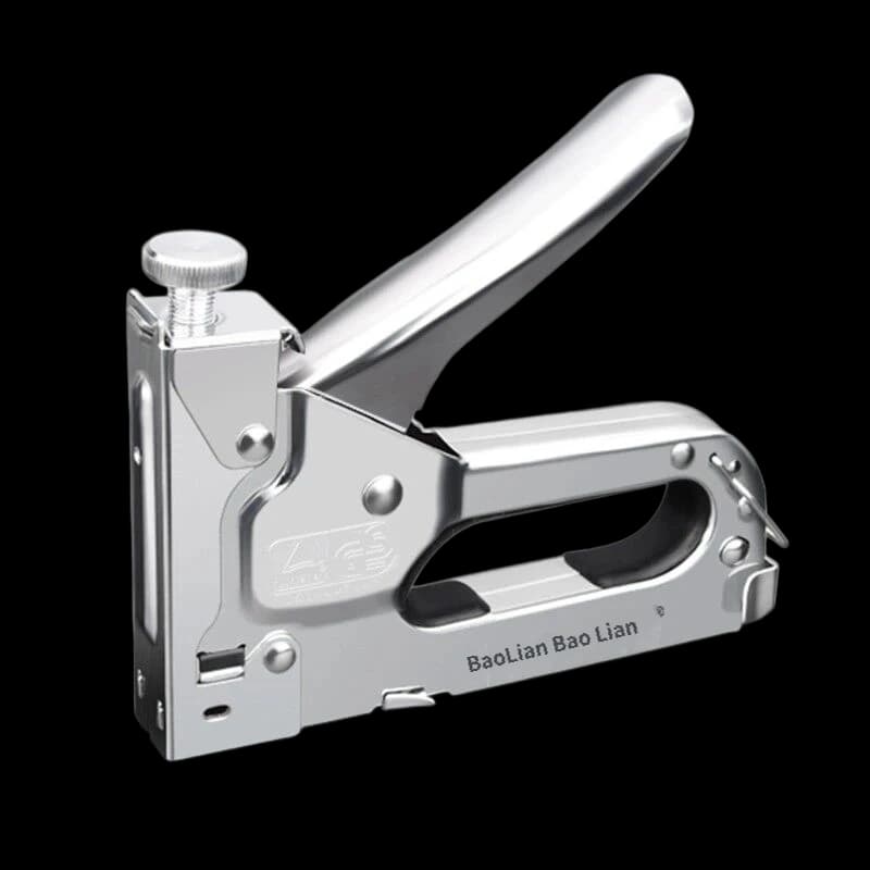Hand Guard Staple Gun G02 with safety handle and 155mm length for woodworking.
