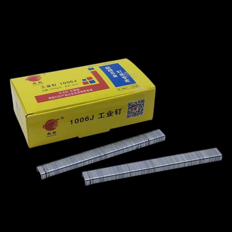 industrial 1006j j-staple box 5000pcs yellow 10mm crown 6mm leg chaoyue