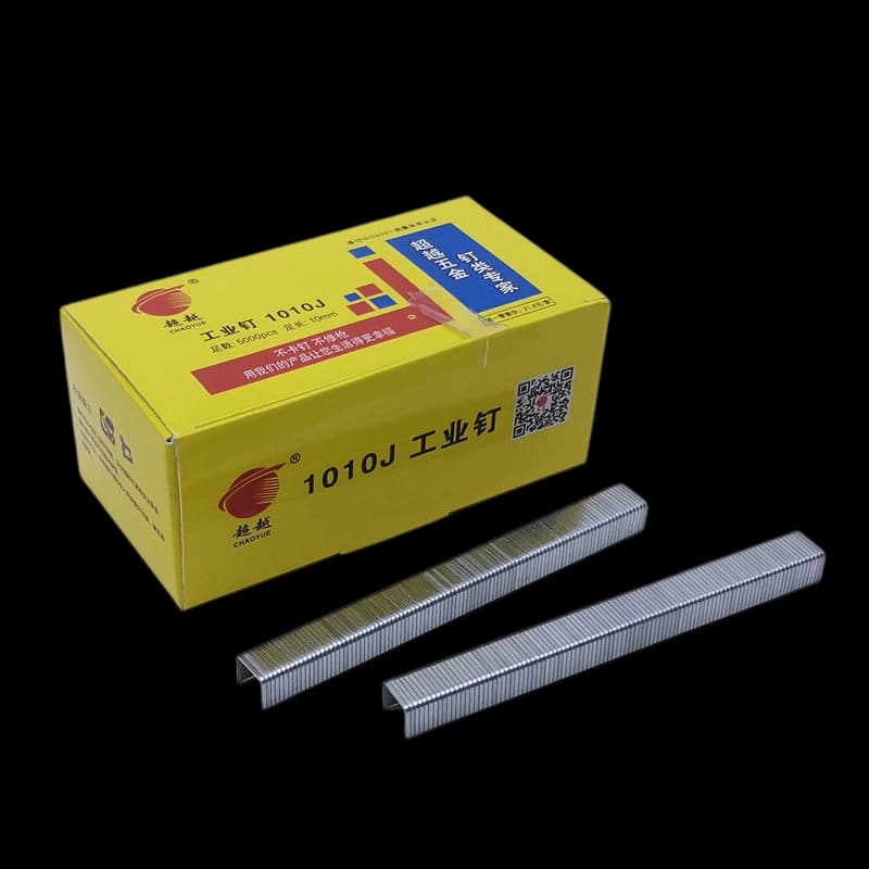 industrial 1010j j-staple 5000pcs heavy duty 10mm crown 10mm leg chaoyue yellow