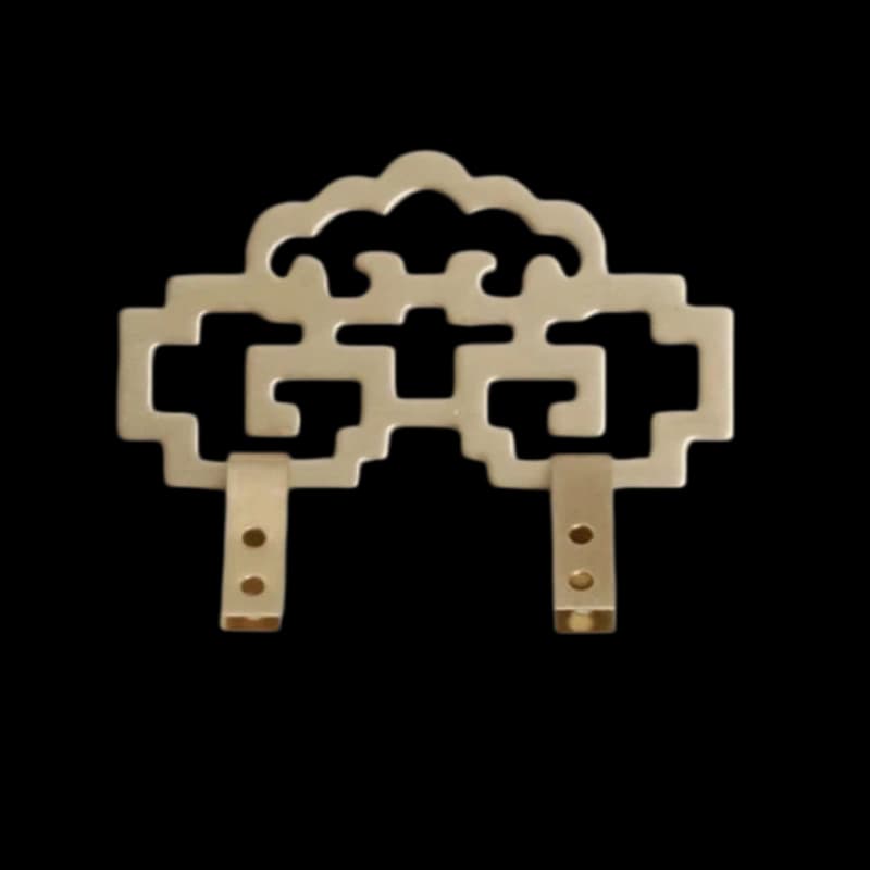 Medium Cloud Lattice Brass Picture Hanging Hook X05 – 8.1cm wide