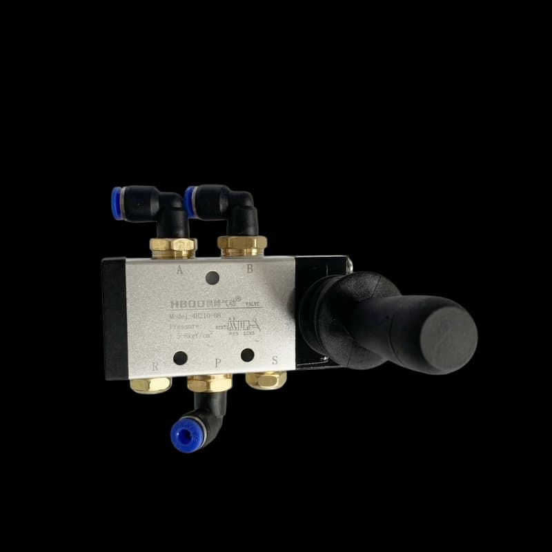 manual valve corner nailer nail feeding HBQD 4H210-08 hand push 2-fen elbow connector 1-fen silencer pneumatic control