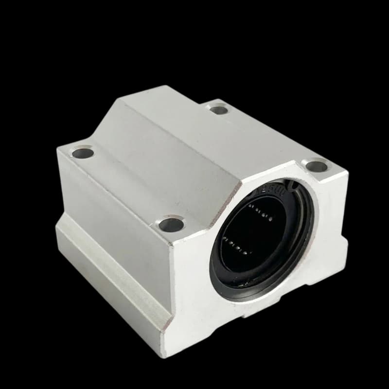 box linear bearing slide block CNC corner nailer SCS25UU 25mm bore 50mm height 67mm depth 73mm width aluminum housing