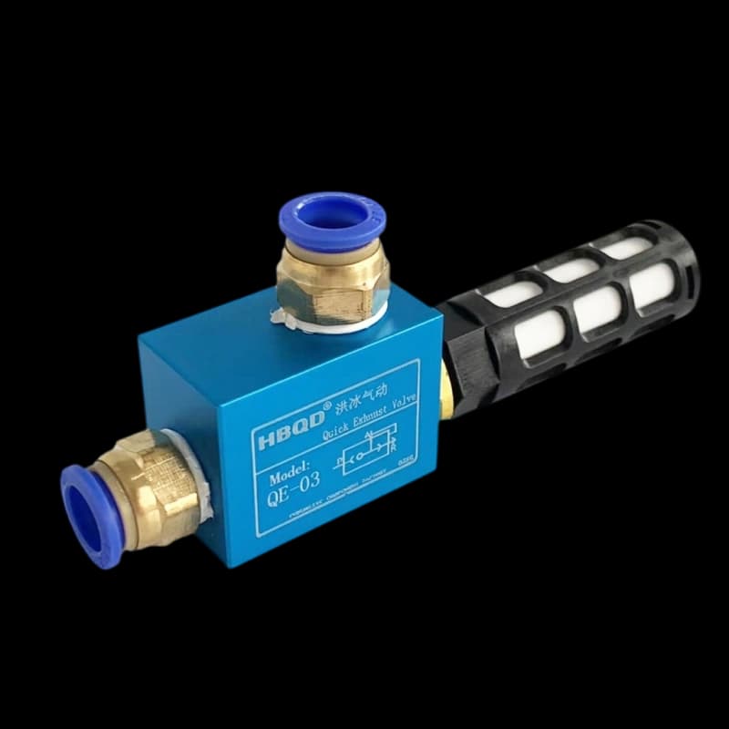 quick exhaust valve corner nailer pneumatic HBQD QE-03 blue 145mm 35mm 3/8 connector exhaust silencer