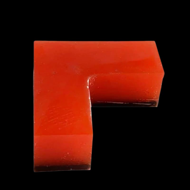 Rubber Pressing Block Tabletop Corner Nailing Machine L-Shape – 50x70mm red polyurethane