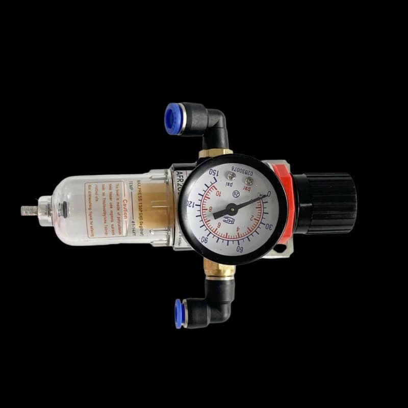 oil water separator small air filter regulator corner nailer AFR2000 compact single unit pressure gauge transparent bowl