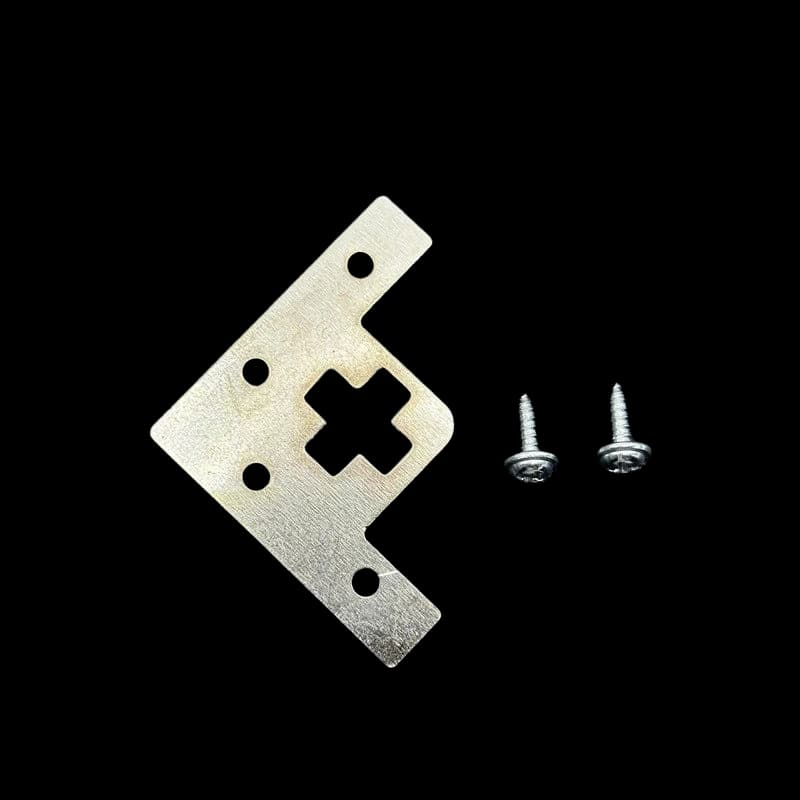 Silver Cross-Slot L-Bracket 45mm with Screws L50 – 0.7mm