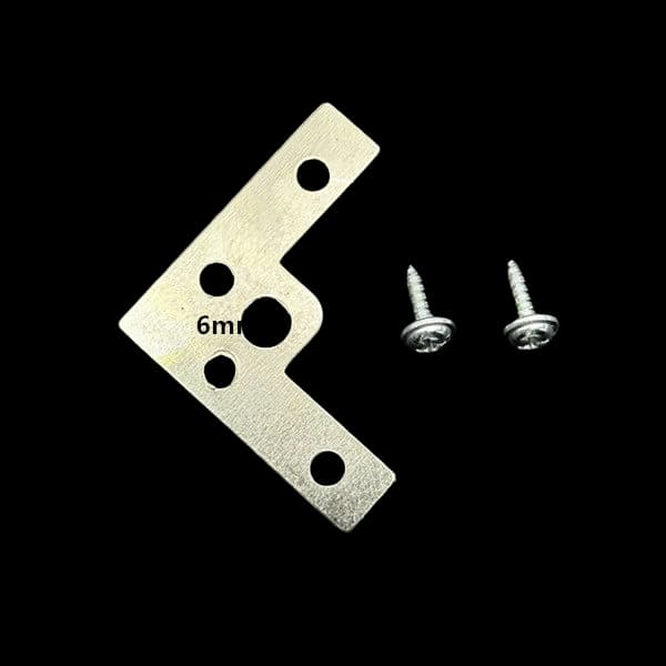 Silver Round-Hole L-Bracket Corner Brace 40mm with Screws L48 – 0.7mm