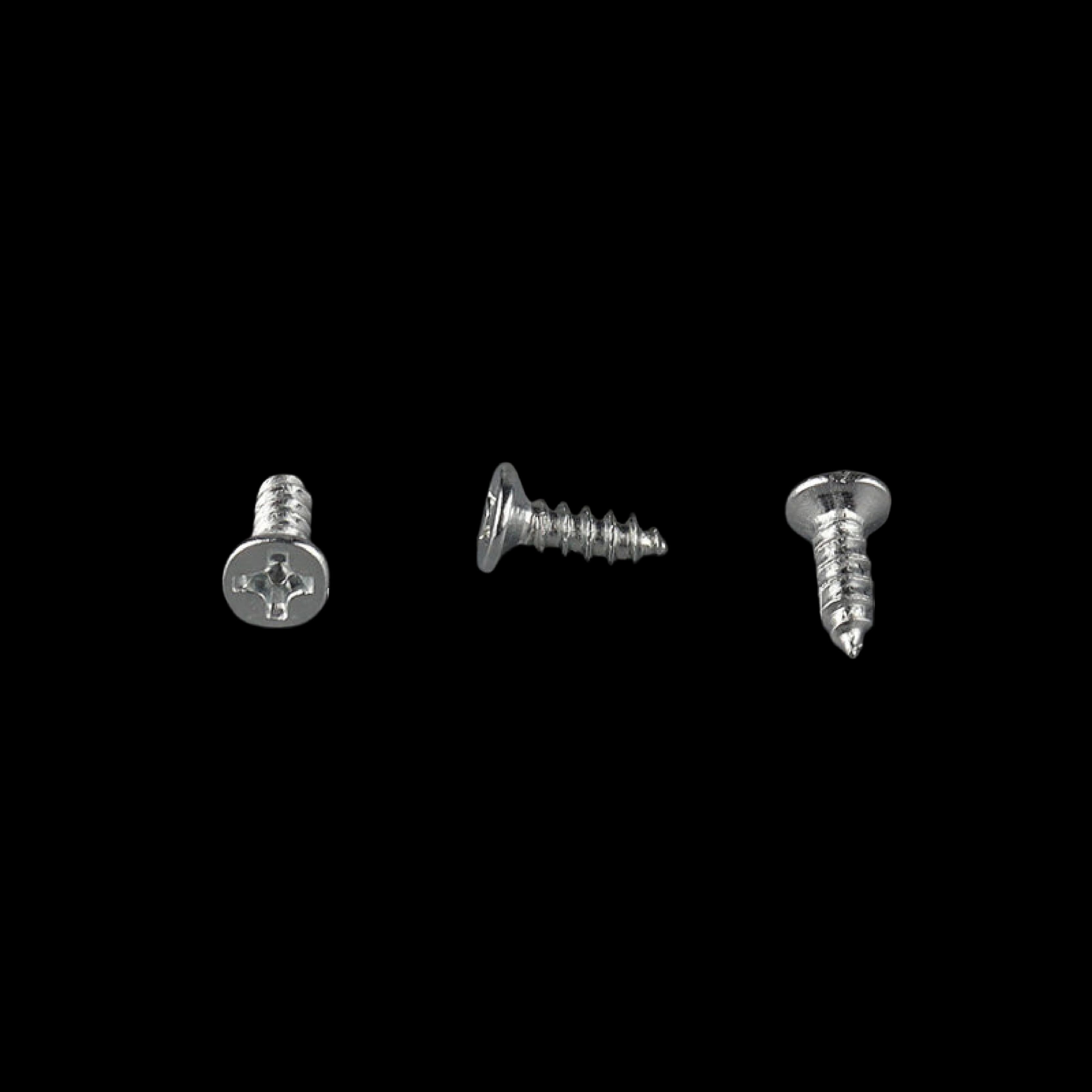 Silver Flat Head Self-Tapping Screw 3x10mm zinc-plated versatile for standard picture frame corner joints