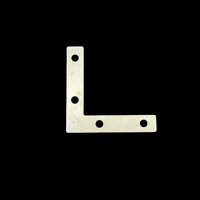 Silver Four-Hole Large L-Bracket Corner Brace 50mm L37 – 0.6mm