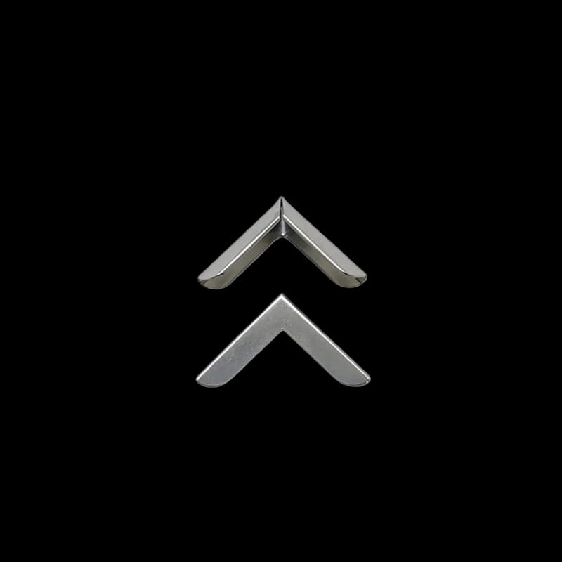 Silver Large Mouth Corner Guard 25mm – 25x6mm Silver metal corner guard