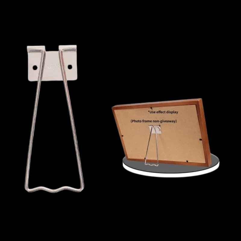 Silver Mini Iron Tiny Picture Frame Stand R18 – 86 mm silver steel wire for 8–15 cm mini frames