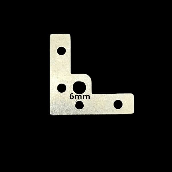 Silver Round-Hole Small L-Bracket Corner Brace 40mm L47 – 0.7mm