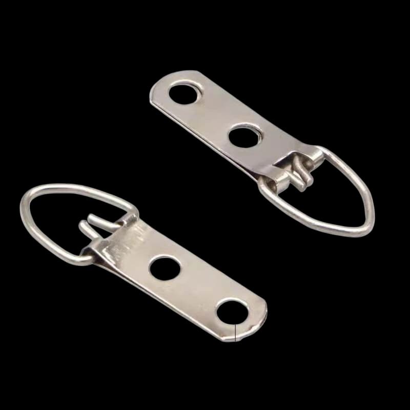 Silver Two-Hole D-Ring Picture Frame Hanger K03 – 49mm