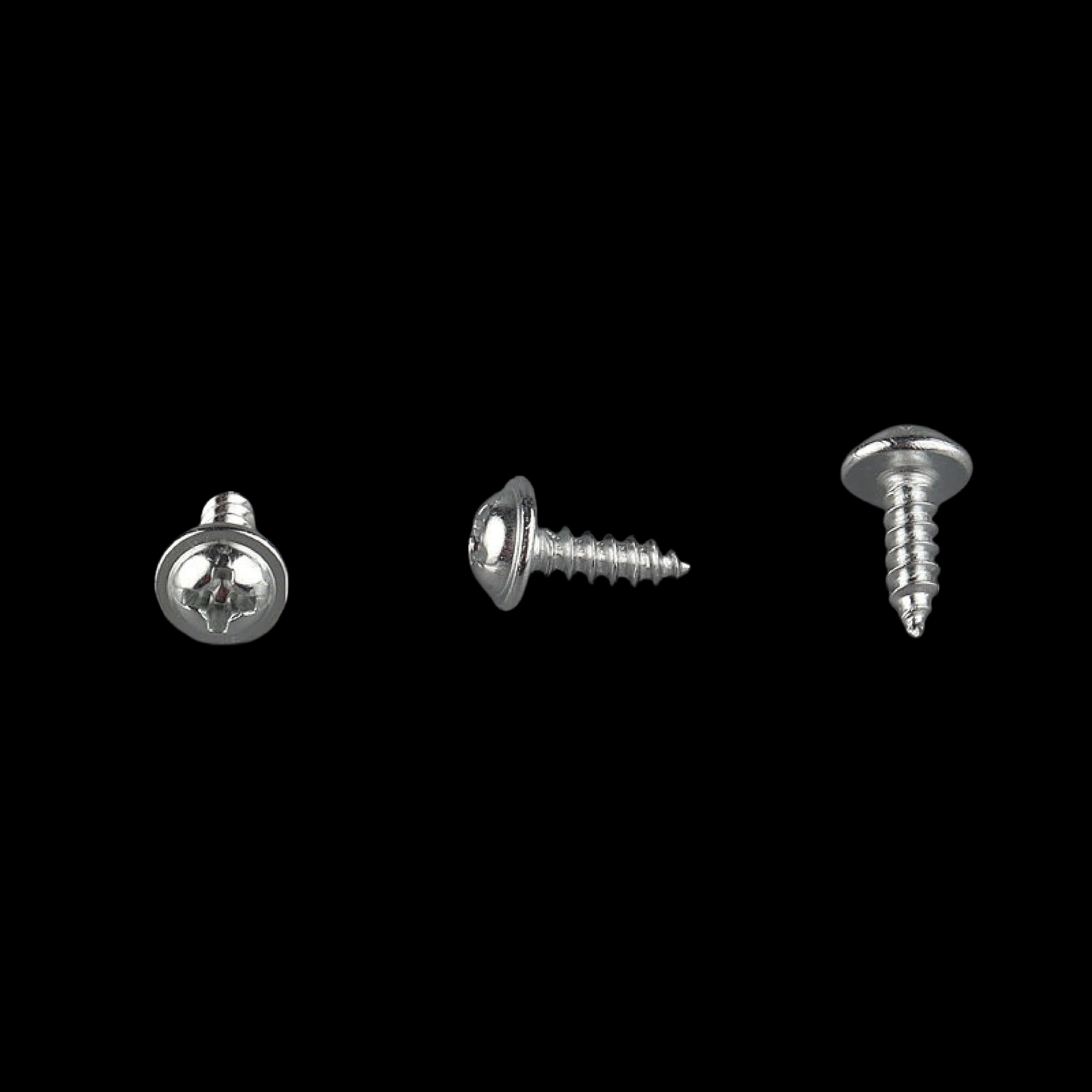 Silver Washer Head Self-Tapping Screw 3x10mm zinc-plated Phillips for medium-thickness frame moulding