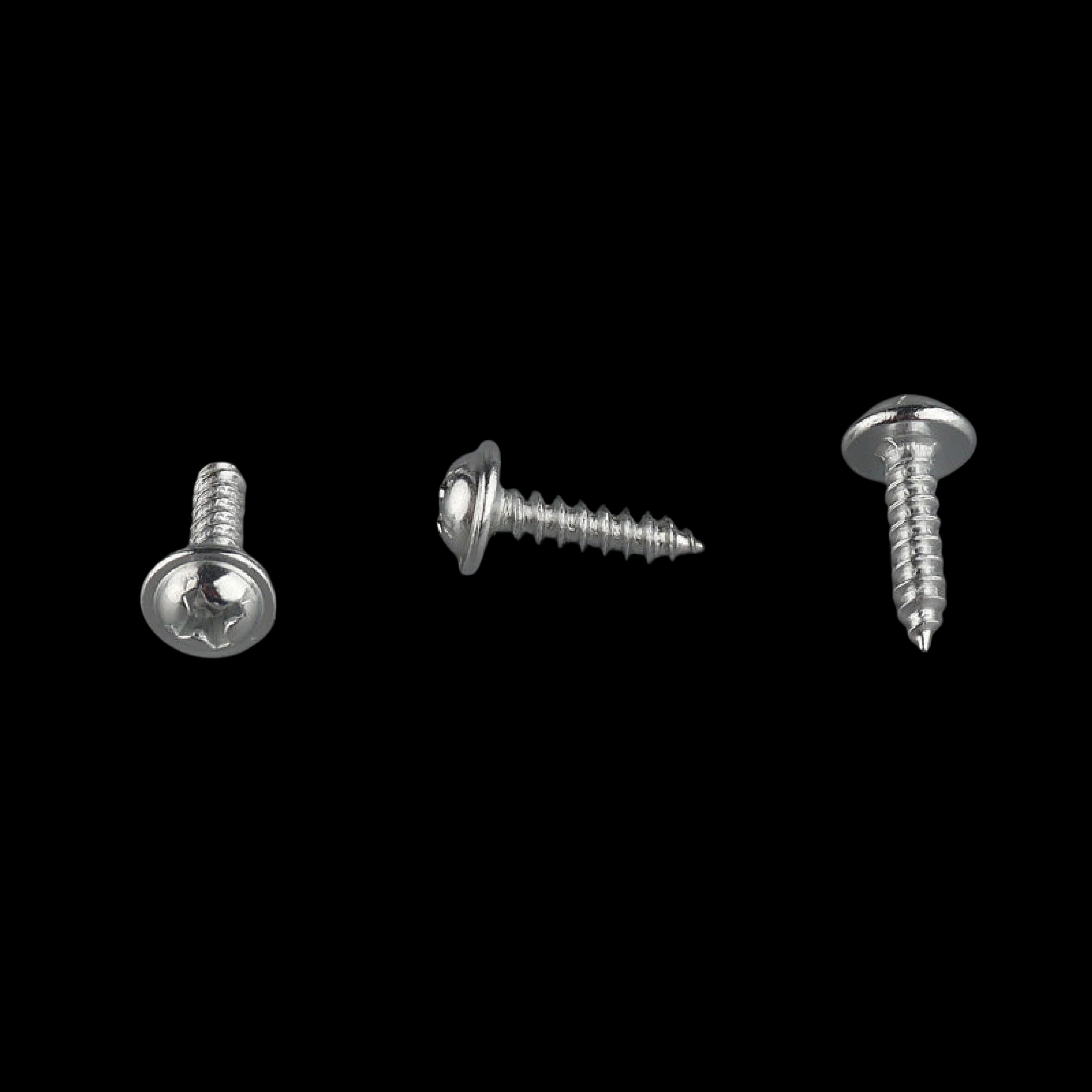 Silver Washer Head Self-Tapping Screw 3x12mm for shadow-box and thick wood picture frame